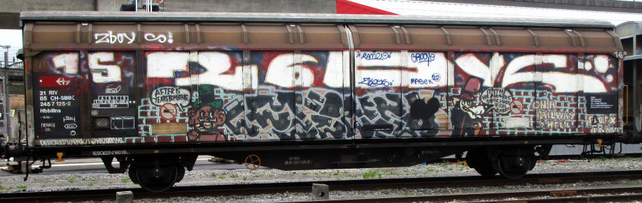 EDE WOLF ONA RAILWAY HELL NOFX SBB-güterwagen graffiti