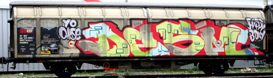 DESM SBB-güterwagen graffiti