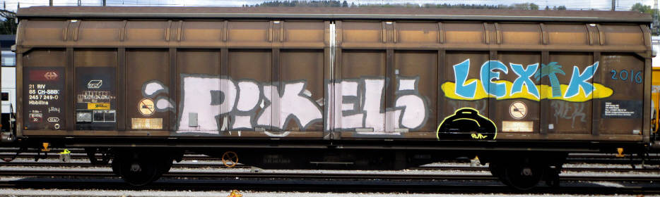 PIXEL LEXIK SBB-güterwagen graffiti