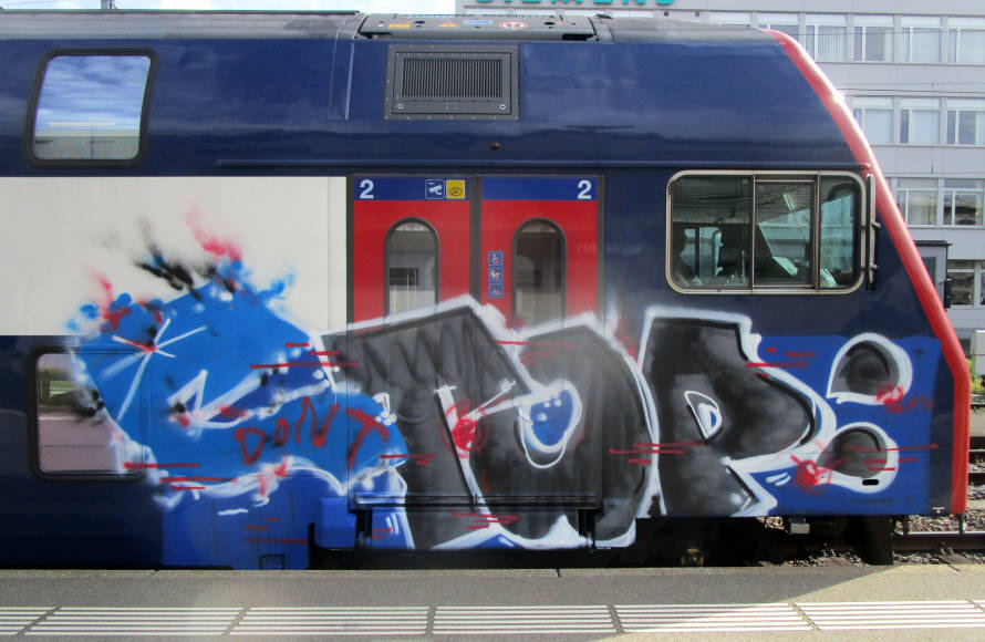DONT STOP sbb s-bahn train graffiti zuerich