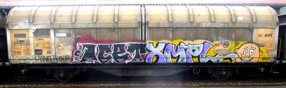 XMPL SBB-güterwagen graffiti zürich