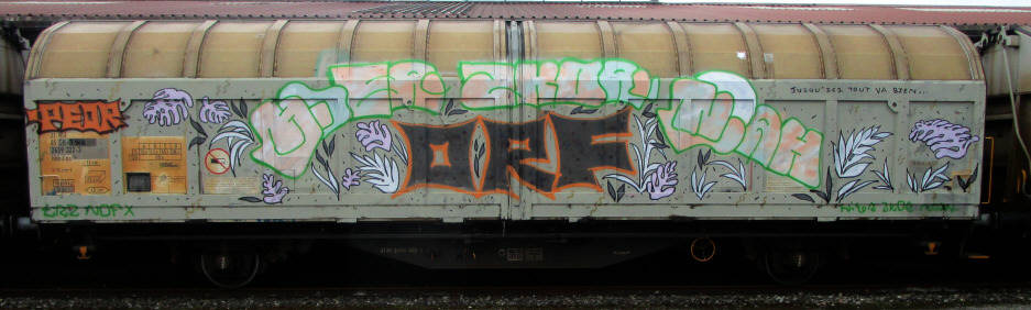 ORF graffiti SBB-gterwagen freight train graffiti zuerich switzerland