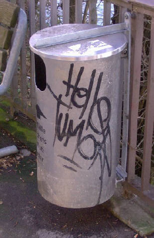 HELLO TUMOR graffiti tag