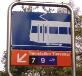 Tramstation Tierspital Zrich VBZ Zri-Linie Tram Nummer 7, 9