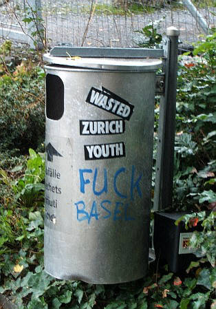 Wasted Zurich Youth Fuck Basel Abfallbehlter Langstrasse Zrich Aussersihl