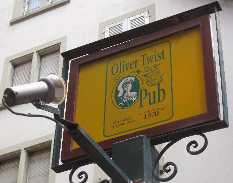 OLIVER TWIST PUB ZURICH SWITZERLAND. oliver twist ist zurich's first pub. it openee in 1970