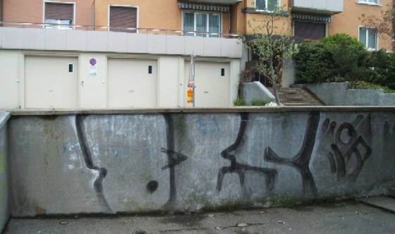graffiti bei starbucks coffee shop schaffhauserplatz zrich-unterstrass