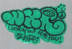 WXR graffiti streetart zrich-wiedikon schmiede wiedikon. lookin' out for you. wxr