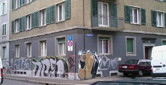 DRS graffiti. EINZ graffiti. ecke weststrasse haslerstrasse zrich wiedikon stadtkreis 3