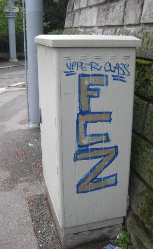 FCZ FC Zrich Fans streetart am kreuzplatz zrich