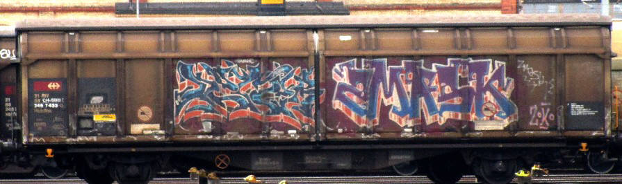 2MASK SBB gterwagen graffiti zrich