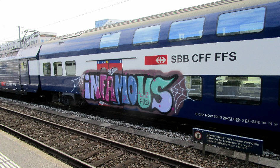infamous train graffiti