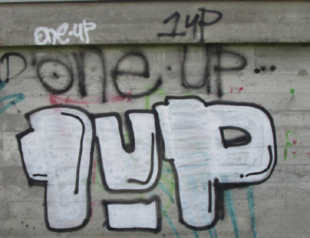 1UP graffiti niederhasli kanton zrich