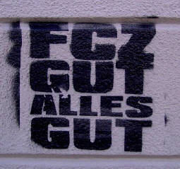 FCZ gut alles gut. FCZ Schablonen Graffiti Zrich
