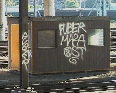 PUBER MARAOST graffiti tags bahnhof hardbrücke sbb zürich