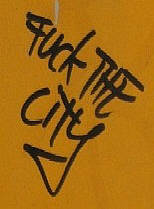FUCK THE CITY graffiti tag