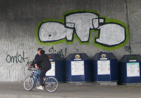 ATS graffiti rosengartenstrasse zürich-wipkingen stadtkreis 10. neu juni 2009. nur kurze zeit on the wall
