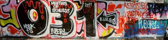 M.O.S MEETING OF SCHEISS statt MEETING OF STYLES. ROTE FABRIK. 031 graffiti crew