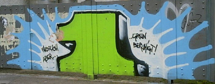 grn beruhigt EINZ graffiti selnaustrasse zrich beim city hallenbad zrich